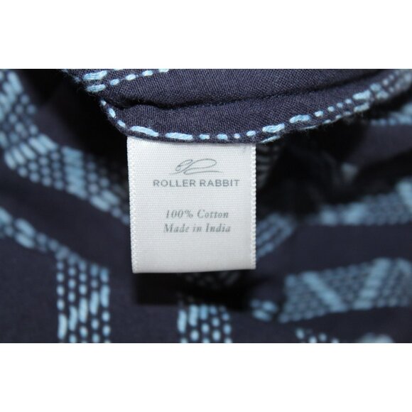 Roller Rabbit Erica Wilson Natori Blue Embroidered Boho Shift Tunic Dress XS - Picture 5 of 6